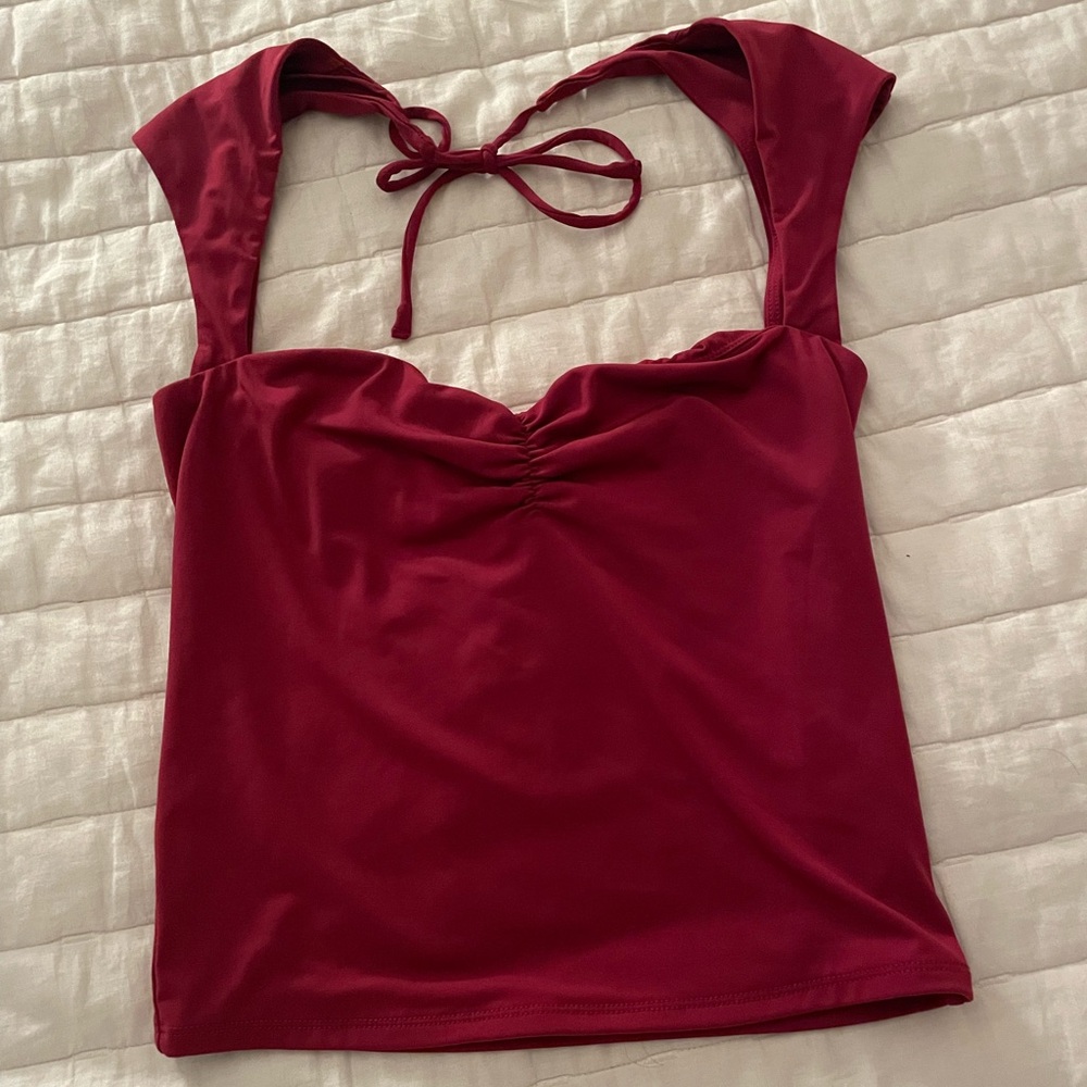 Red top from garage in size medium